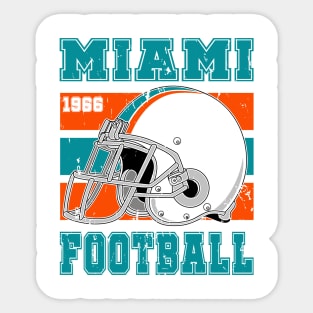 Miami Retro Football Sticker